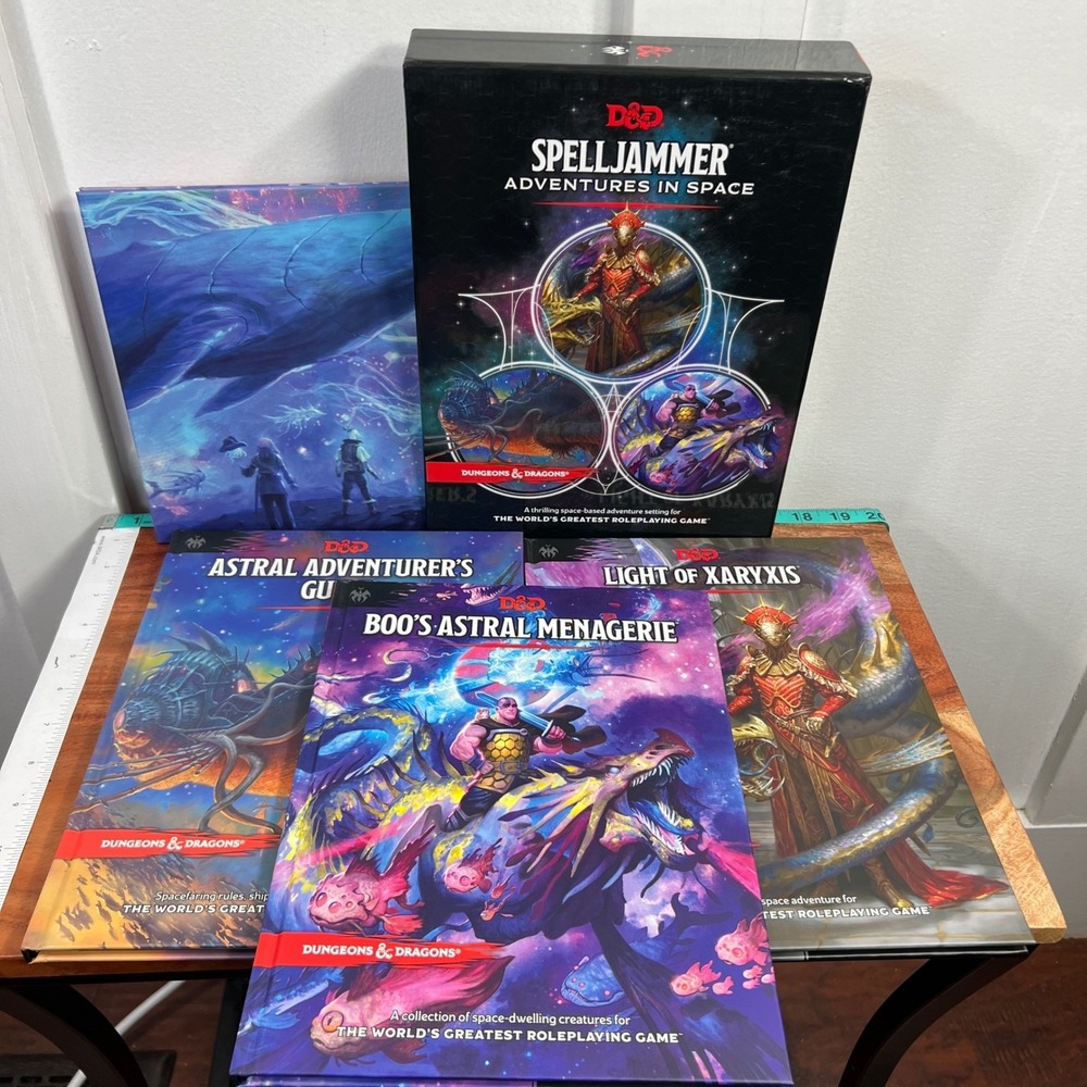 D&D Spelljammer Adventures in Space 3 Book Set Slipcase DM Screen 5e TTRPG